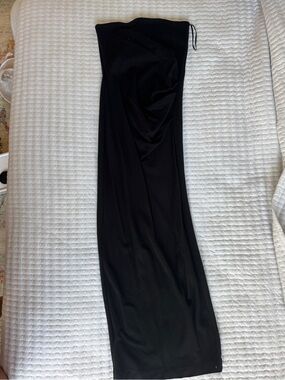 Zara Black Strapless Midi Dress
